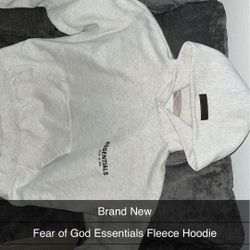 Fear Of God Essentials Fleece Hoodie Light Heather Grey