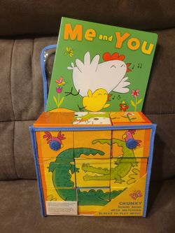 Chunky Board Book With Matching Blocks Me and You by Ana Martin Larranaga