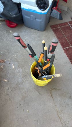 Mixed Hand Tools Lot in Bucket