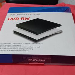 POP-UP MOBILE EXTERNAL DVD-RW 2.0 3.0 USB CD Driver Black NEW IN BOX