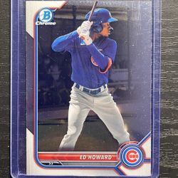 2022 Bowman Chrome Ed Howard Rookie Baseball Card #BCP-64