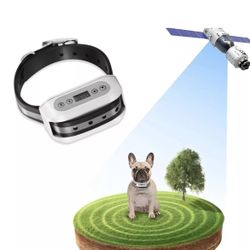 GPS Wireless Dog Fence System, Electric Satellite Technology Pet Containment System by GPS Signal Boundary for Dogs and Pets with Waterproof & Recharg