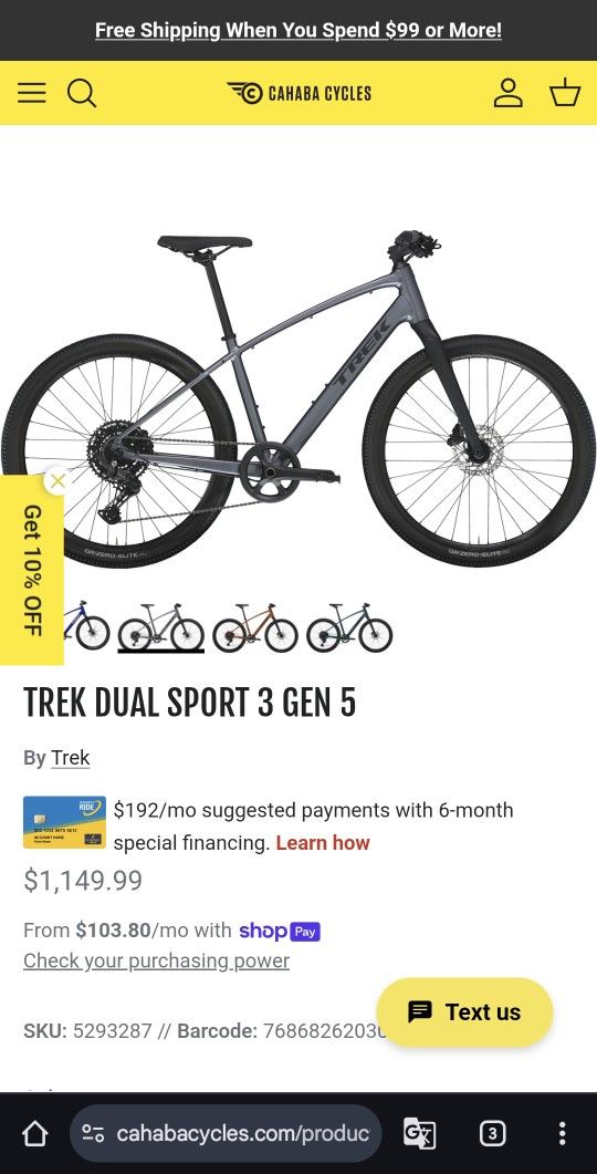 Trek Mountian Bike Suntour Dual Sport 3 Pretty New