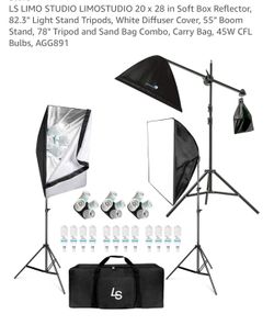 Limo studio photography light set in carry case