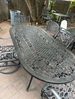 Cast Aluminum Outdoor Patio Dining Set