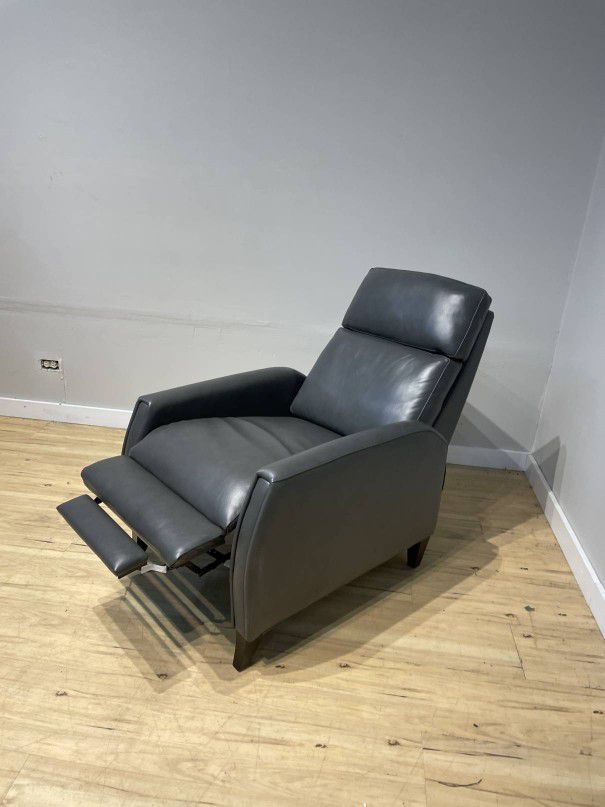 Leather Recliner Chair Push Back