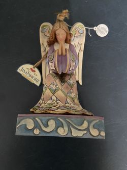 Jim Shore Heartwood Creek ‘He’s Always Listening’ Angel Figurine 2008 