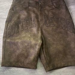 Bottega Desires Faux Leather Shorts size 36