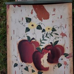 Distressed Apple Bags Or Napkin Box. Put Them In The Top, Pull Them Out From The Bottom. I Would spray it with some lacquer to keep it from distressin