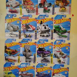 16 Hot Wheels; odd balls and fun rides