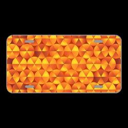 License Plate Novelty Car Front Background Triangle Circle Abstract