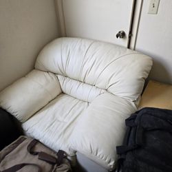 White Leather Armchair – Barely Used