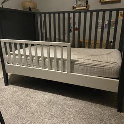 Baby Crib With Toddler Side 