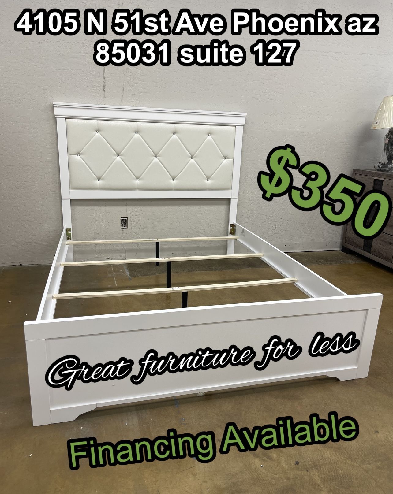 Queen Size Bed Frame White Brand New
