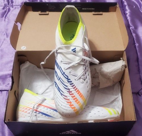 Adidas Soccer Cleats White Multi Sz Men's 5.5/Women's 7