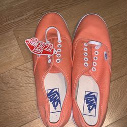 Orange Vans Men 7 Women 8.5