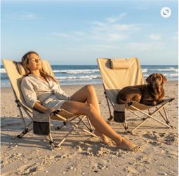 2 Pack Beach Chairs Oversized High Back