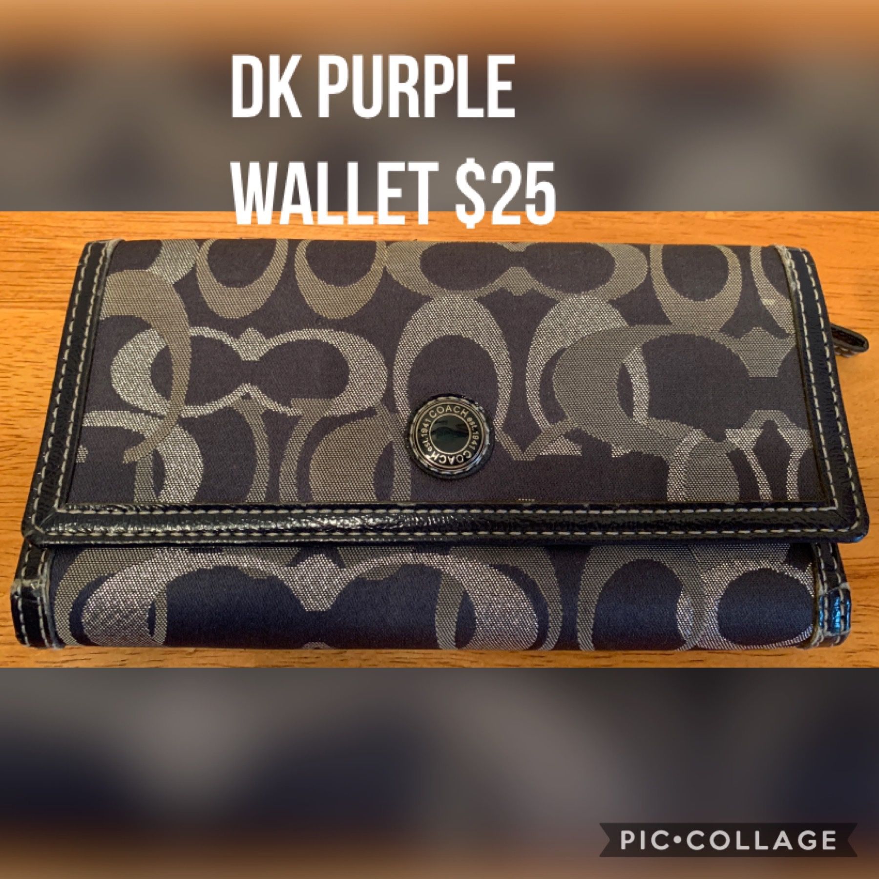 Dk Purple Coach Wallet