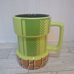Super Mario Gamer Pipe Ceramic Coffee Tea Cup Mug Collectible 15 Oz Ounces