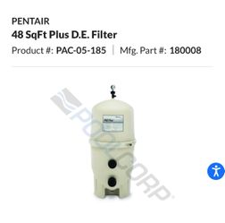 PENTAIR 48 SqFt Plus D.E. Filter