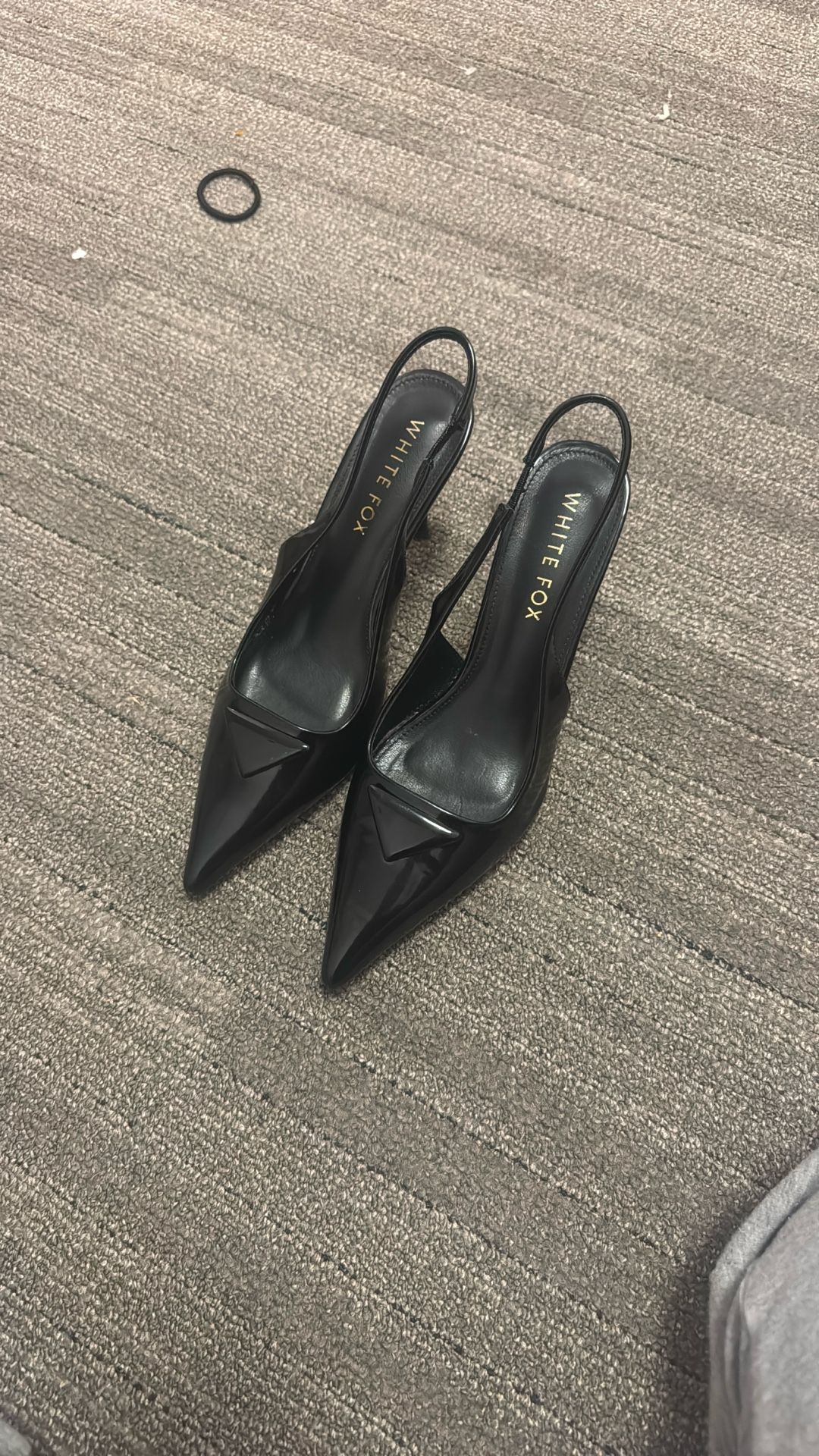 White Fox Black Work Heels