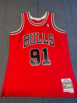 Dennis Rodman Chicago Bulls 1997-98 Red Swingman Player Jersey