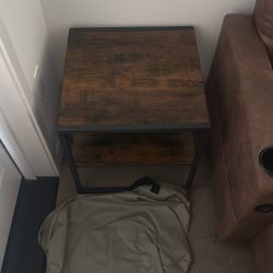 Side Table With Charging Ports 