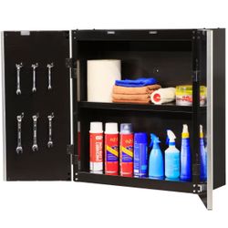 Husky 28” Wall Mounted Cabinet – Black Steel Shop Cabinet