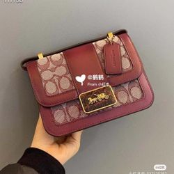 Coach Alie 18  Signature Jaquard Crossbody Bag