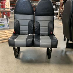 Double High Back Seat With Base Assembly