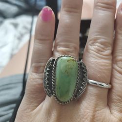 Sterling Silver Vintage Turqoise Ring.
