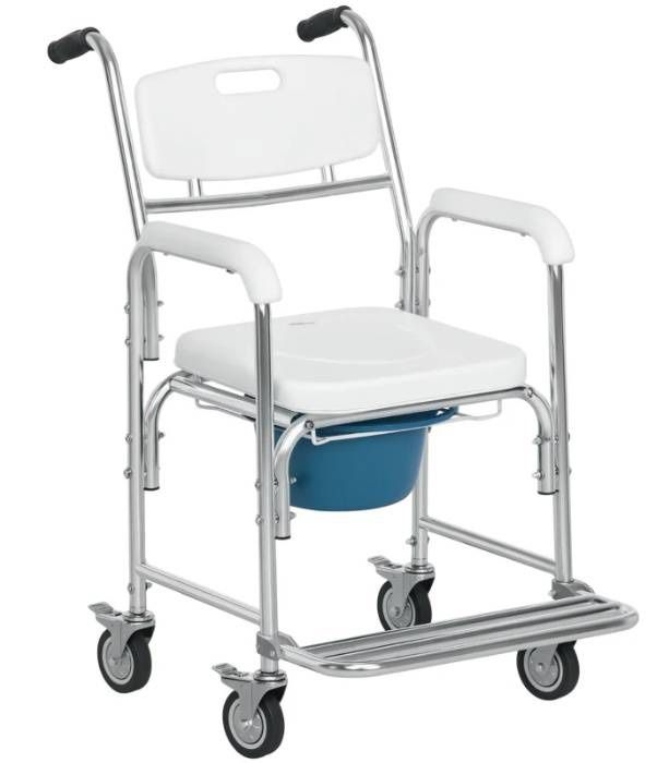 Transport Bedside Commode Chair