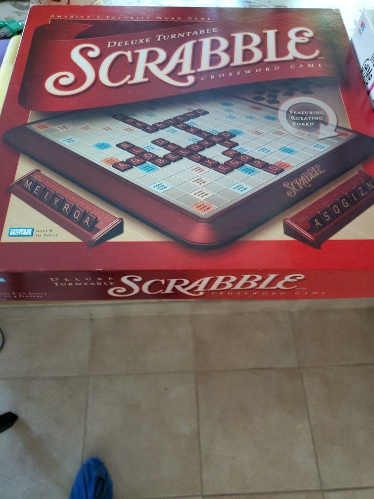 Deluxe Turntable Scrabble Crossword Game + More