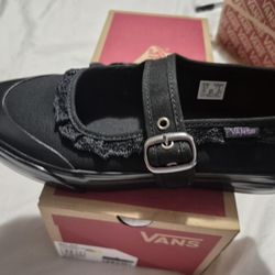 Women Mary Jane Black Vans Shoes