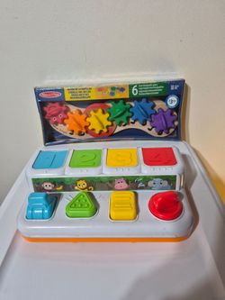 Baby Shape Sorter Activity Toy with Melissa & Doug Gear Set