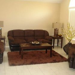 Couch/ Loveseat / And Recliner 3 Pc Set
