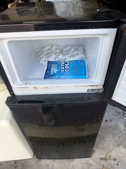 Black Mini Fridge with Top Freezer for parts