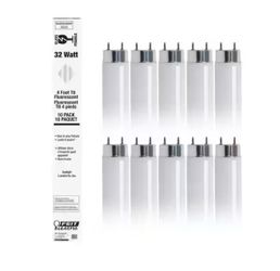 Feit Electric 32-Watt 4 ft. T8 G13 Linear Fluorescent Tube Light Bulb, Daylight 5000K (10-Pack)