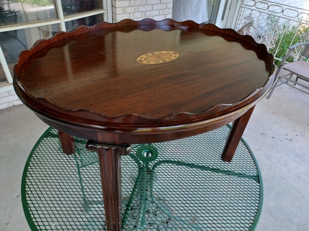 Vintage Oak Neo Classic Oval Coffee Table