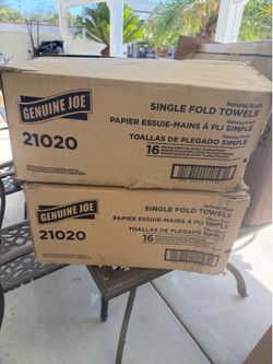 Single fold brown paper towels $20 each box