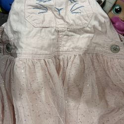 Oshkosh Toddler 4t Pink Overall Dress 