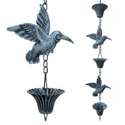 NEW!  Hummingbird Rain Chain