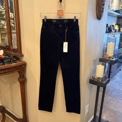 NWT~AG Adriano Goldschmied Velvet The Isabelle High-Rise Straight Crop Jeans-24R