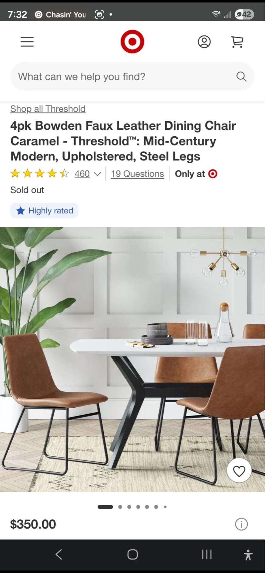 4 faux fur dining table chairs