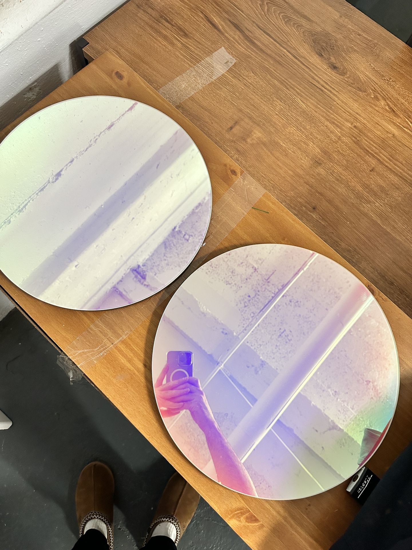 NOVA Iridescent Circle Mirror