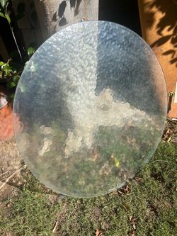 Round 29 inch diameter Textured Glass Table Top