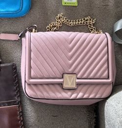 Victoria's Secret Pink Quilted Chain Shoulder Bag