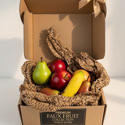 Vintage MCM Assorted Decorative Faux Fruit Still Life Decor 8 Pieces