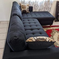 New Black Sectional Couch / Free Delivery 