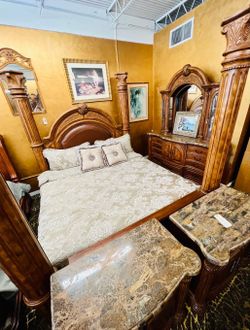 AICO By Michael Amini MONTE CARLO Brown 5pcs Bedroom Set - NY